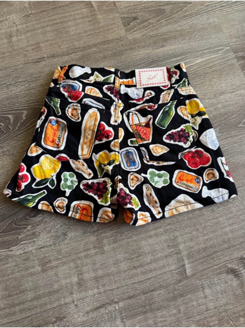 Black Fruit & Snack Printed Women's Shorts - Picture 2 of 2